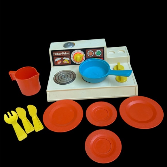 FisherPrice Toys Vintage Fisher Price 978 Kitchen Set Stove Top